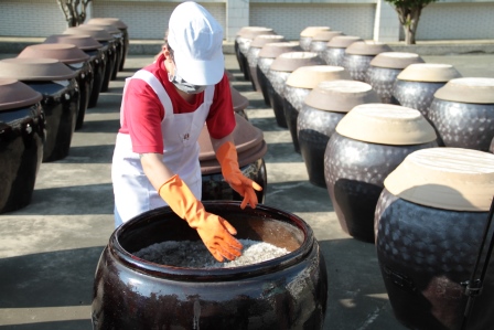 釀造食品班釀造黑豆醬油過程照片3